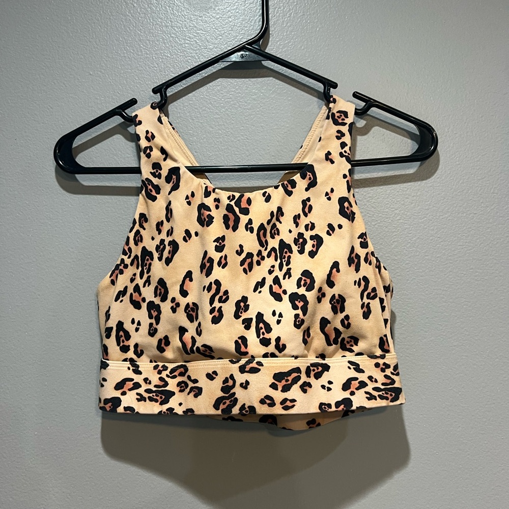 Fabletics leopard sports bra